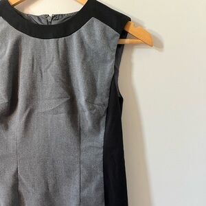 Ann Taylor size 0P (petite) sheath gray & black suit dress. Good condition.